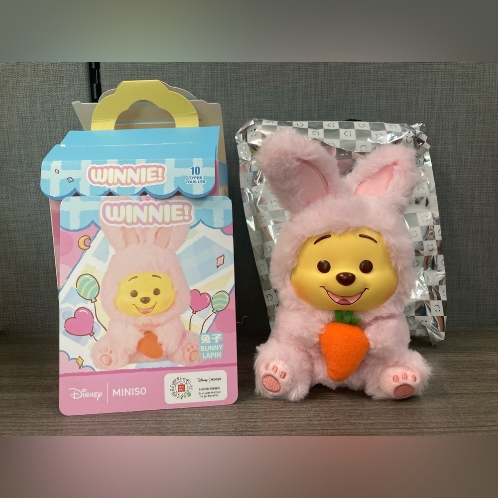 Miniso Disney Winnie Keychain Blind box- Confirmed Bunny Lapin
